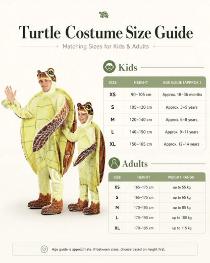 Turtle Time™ Matching Costume — Kids & Adults
