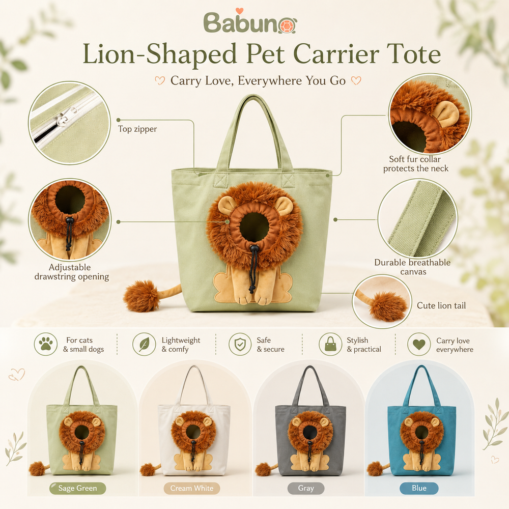 Lion Shaped Cat Carrier Bag