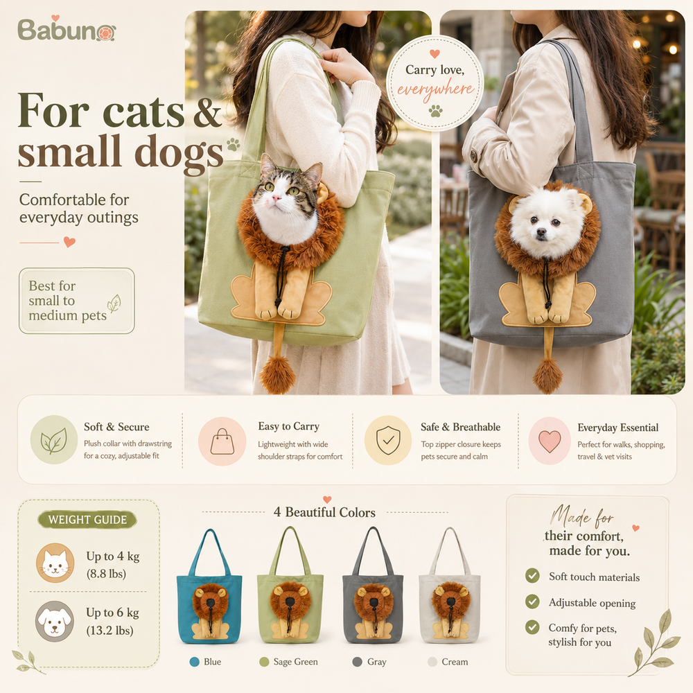 Lion Shaped Cat Carrier Bag