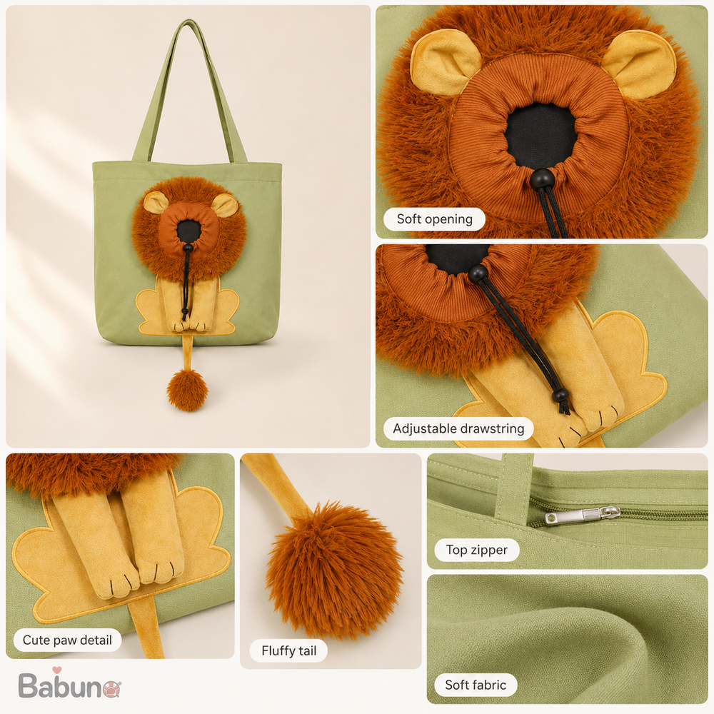 Lion Shaped Cat Carrier Bag