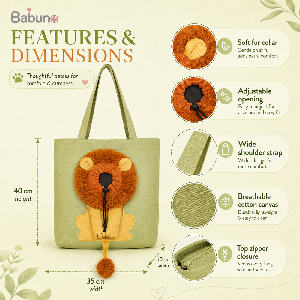 Lion Shaped Cat Carrier Bag